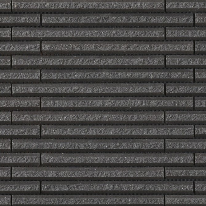 Hosowari Border Black 3/4×9 Normal Mosaic