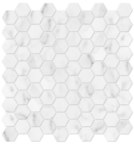 Bianco Venatino 1 1/4″ Hexagon Mosaic Polished Bianco Venatino 1 1/4″ Hexagon Mosaic Polished
