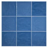 TrueTones Ceramics Astor Blue Gloss 4-1/2×4-1/2 Zelli Field Tile Gloss