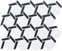Maja Night 9×10 Hex Wheel Mosaic Matte