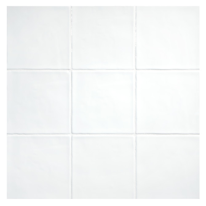 TrueTones Ceramics Light White Gloss 4-1/2×4-1/2 Zelli Field Tile Gloss