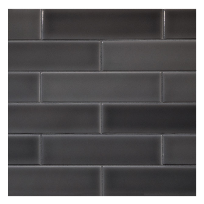 TrueTones Ceramics Toasted Grey Gloss 2×8 Field Tile Gloss