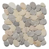 Random Series Sterling Grey & Quartz Jg 12×12 Cobbles Mosaic Tumbled Random Series Sterling Grey & Quartz Jg 12×12 Cobbles Mosaic Tumbled