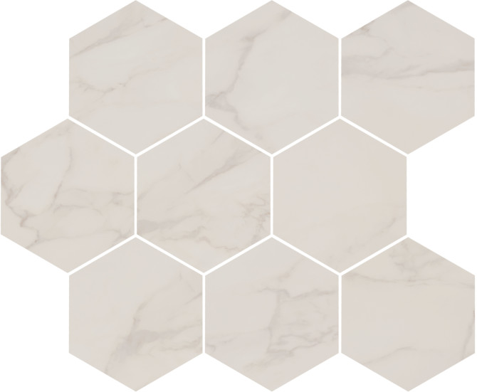 Eterna Beige 4″ Hexagon Mosaic Polished Rectified