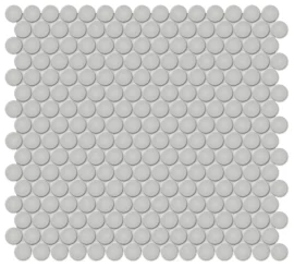Nantucket Medium Gray 3/4″ Penny Round Mosaic Glossy