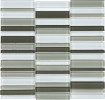 Bliss Element Glass Mineral Blend 12×11 Blend Stacked Mosaic