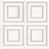 Caspar White 12×12 Plaza Mosaic Polished