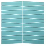 Beach Group Glass Azure 13×13 Waveline Mosaic Matte