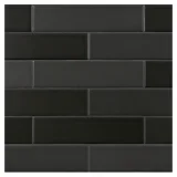 TrueTones Porcelain 16 Shades Of Black  Matte 2-1/2×10 Field Tile