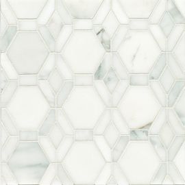 Studio Moderne Stone Calacata 10×10 Hollywood Mosaic Honed