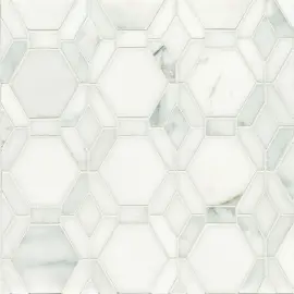 Studio Moderne Stone Calacata 10×10 Hollywood Mosaic Honed