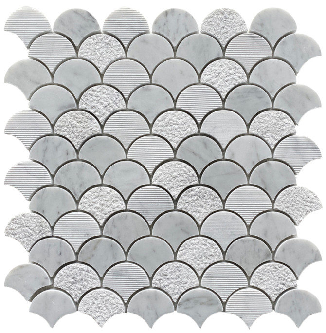 Frio White Fan Mosaic