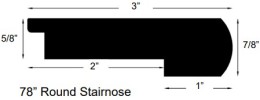 Medici Rustic Brown 5-1/2×75 Square Stair Nose