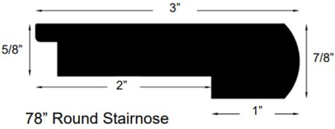 Medici Rustic Brown 5-1/2×75 Square Stair Nose