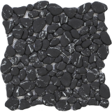 Aquata Black 11×11 Random Pebbles Mosaic