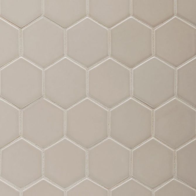 6th Avenue Fog 2×2 Hexagon Mosaic Glossy