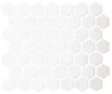 Artezen Elegant White 2×2 Hexagon Mosaic Glossy