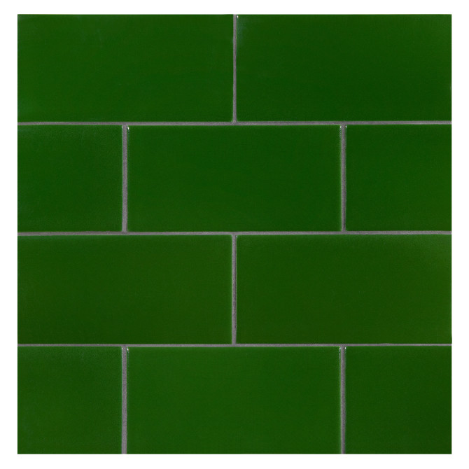 TrueTones Ceramics Lauren Green Crackle 3×6 Field Tile Crackle