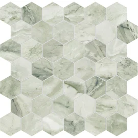 Moscato Argento 2″ Hex Mosaic Honed