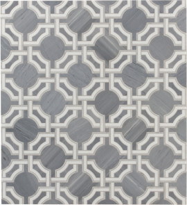 Jet Set Cadet Grey 9×9 Cabana Mosaic Honed