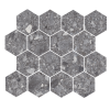 Santiago Dark Gray 3″ Hexagon Mosaic Rectified