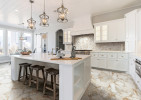 Classica Calacatta Gold 12x24 and 2x2 Mosaic