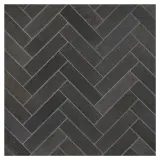 Basic Mosaic Collection Basalto Scuro Select 1×4 Herringbone Grande Mosaic Honed