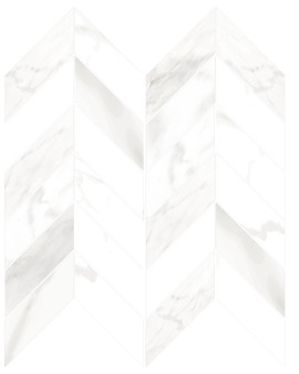 Concert White 12×12 Chevron Mosaic Matte