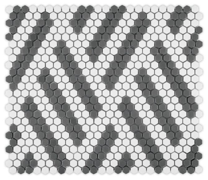 Nano Gray & White 9×11 Lombardy Mosaic