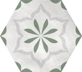 Eden Green 5-1/2×6 Hexagon Deco Matte
