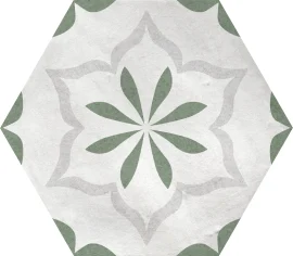 Eden Green 5-1/2×6 Hexagon Deco Matte