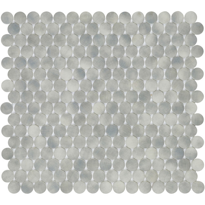 Emersyn Lane Shadow Chiffon 11×12 Penny Round Mosaic Matte