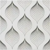 Pop Culture Black And White 8×8 Feathers Decorative Tile