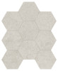 Lithoform Crosscut Dunes 4″ Hexagon Mosaic Organic Matte