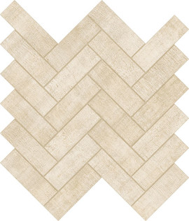 Fray Ivory 1×4 Herringbone Mosaic Matte