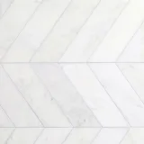 Vesuvio Napoli White 3×12 Chevron Field Tile