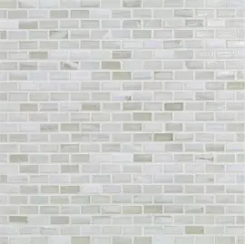 Shibui Bleached White 1/2×1 Mini Brick Mosaic Natural