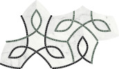Waterjet Stone Mosaics Pine 8×14 Vine Mosaic Honed
