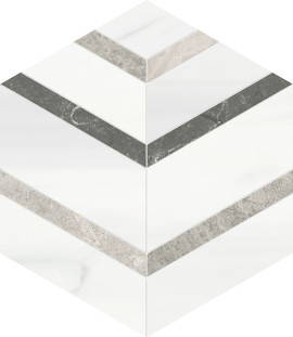 Waterjet Stone Mosaics Mist 5×6 Hexo Mosaic Honed