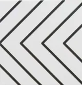 Pop Culture Black And White 8×8 Diagonal Lines Decorative Tile