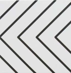 Pop Culture Black And White 8×8 Diagonal Lines Decorative Tile