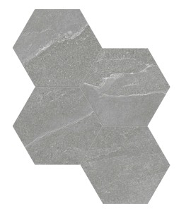 Niles Medium Grey 6″ Hex Mosaics
