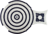 Bijoux White Gloss And Navy Gloss 19×12 Riviera Mosaic Gloss