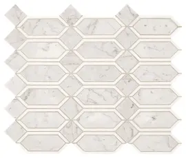 Castellina White And Gray 15×13 Linear Hex Mosaic Polished Castellina White And Gray 15×13 Linear Hex Mosaic Polished