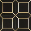 Ellington Ebony & Brass 12×12 Empire Decorative Tile Honed
