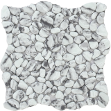 Aquata Gray 11×11 Random Pebbles Mosaic
