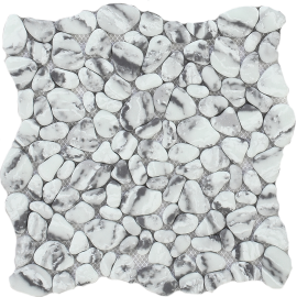 Aquata Gray 11×11 Random Pebbles Mosaic