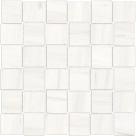 Caspar White 2×2 Basketweave Mosaic Matte