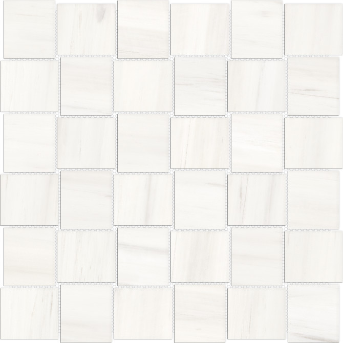 Caspar White 2×2 Basketweave Mosaic Matte