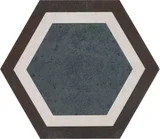 Tuscany Blue 9×10 Modern Hexagon Decorative Tile Matte